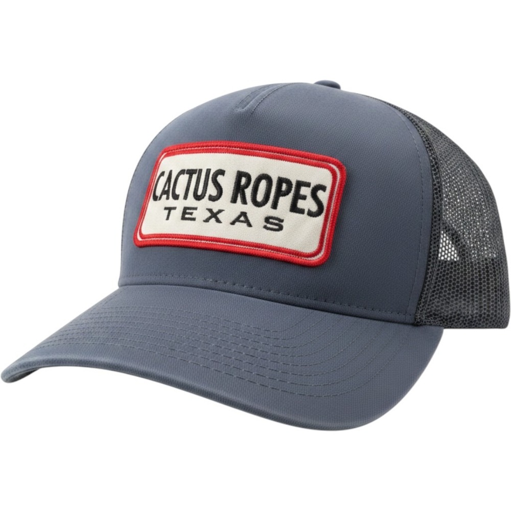 Hooey Cactus Ropes Texas Trucker Hat Grey Red Snapback Mesh Cap Mens